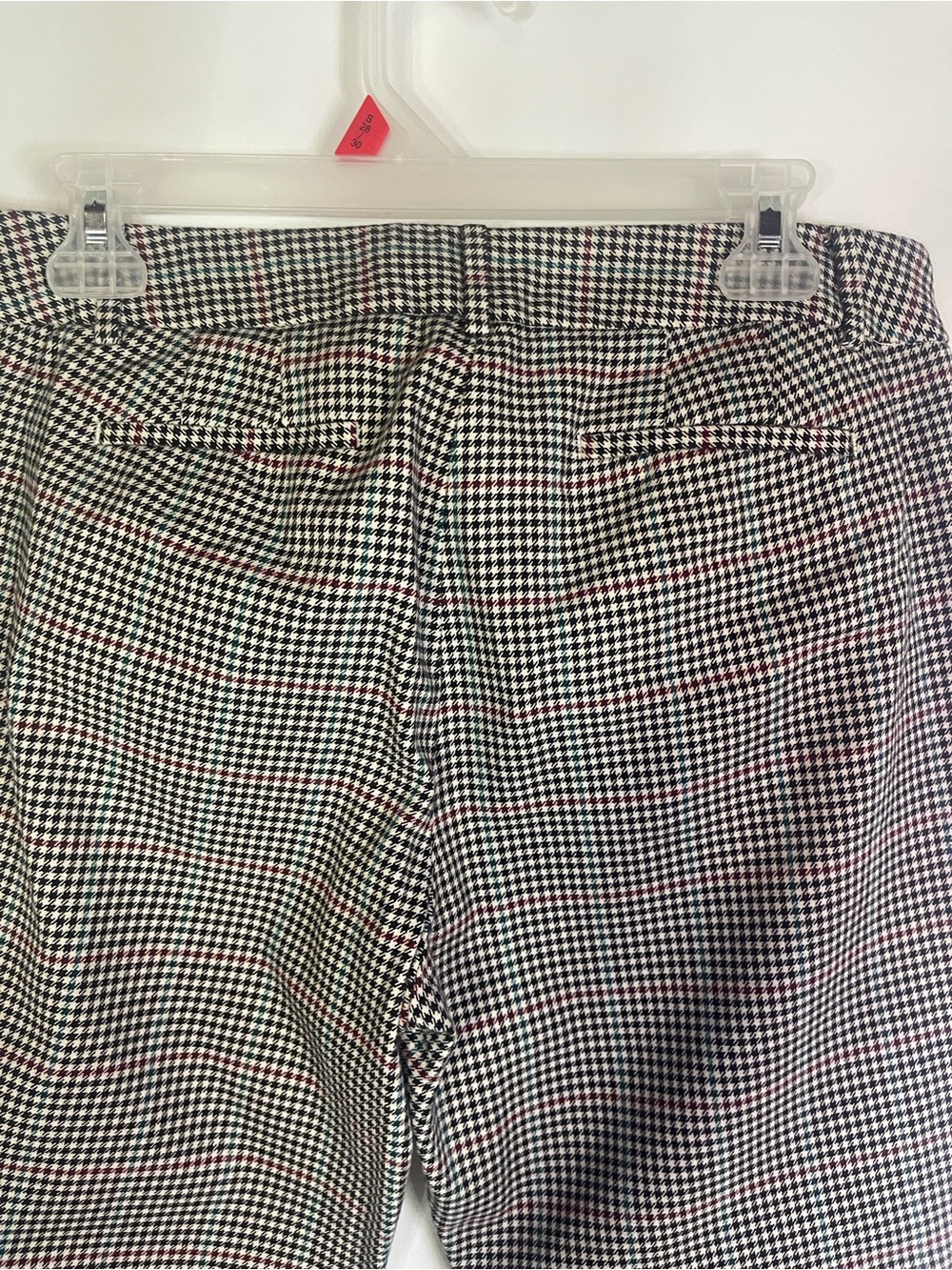 Talbots Black and White Cropped Houndstooth Ankle Pants - Picture 5 of 8